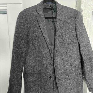 J Crew Grey Herringbone Wool Blazer 40R